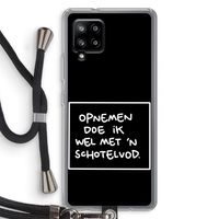 Schotelvod: Samsung Galaxy A42 5G Transparant Hoesje met koord