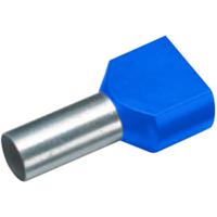 Cimco 18 2402 Dubbele adereindhulzen 0.75 mm² Deels geïsoleerd Blauw 100 stuk(s)