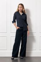 Poppy denim blouse - dark blue/black - 13068