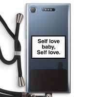 Self love: Sony Xperia XZ1 Transparant Hoesje met koord