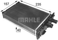 Kachelradiateur, interieurverwarming MAHLE, Inbouwplaats: Midden, u.a. für VW