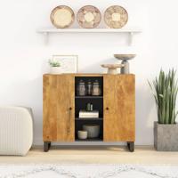 Dressoir met 2 deuren 90x33x75 cm massief mangohout