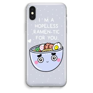 I'm A Hopeless Ramen-Tic For You: iPhone XS Max Transparant Hoesje