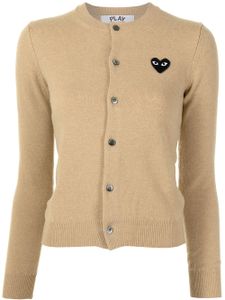 Comme Des Garçons Play cardigan à cœur brodé - Marron