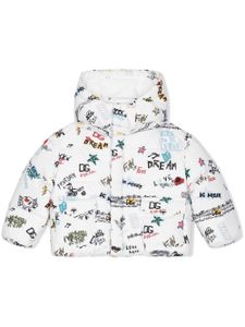 Dolce & Gabbana Kids Gewatteerde jas - Wit