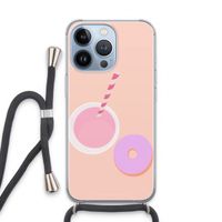 Donut: iPhone 13 Pro Transparant Hoesje met koord