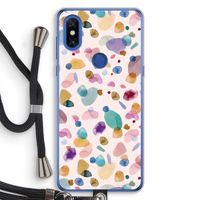 Terrazzo Memphis Pink: Xiaomi Mi Mix 3 Transparant Hoesje met koord