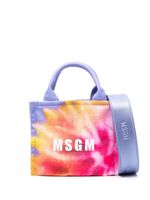 MSGM sac cabas en toile - Violet - thumbnail