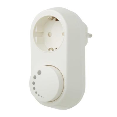 Smart LED Stekkerdimmer Zigbee - 0-100 Watt - Geschikt voor LED verlichting - EU stekker - Incl. druk/draaiknop - ECO-DIM.06 Zigbee - Wit