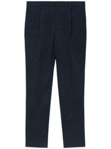 Burberry pantalon de costume en coton à coupe droite - Bleu