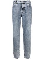 Brunello Cucinelli jean droit à taille mi-haute - Bleu