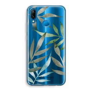 Tropical watercolor leaves: Huawei P20 Lite Transparant Hoesje