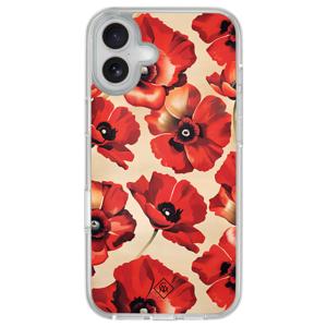 iPhone 16 hybride hoesje - Poppy garden