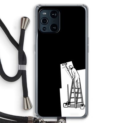 Musketon Painter: Oppo Find X3 Transparant Hoesje met koord