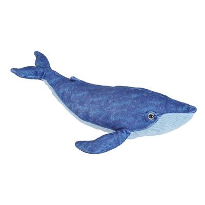 Pluche blauwe vinvis walvis knuffel - 50 cm - zeedieren - walvissen
