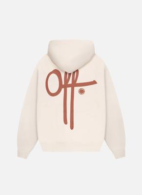 Off The Pitch Full Stop Hoodie Heren Gebroken Wit - Maat S - Kleur: Gebroken Wit | Soccerfanshop