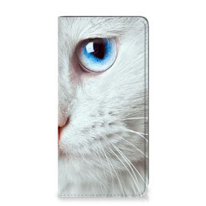 Samsung Galaxy S23 Hoesje maken Witte Kat