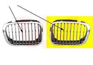 Radiateurgrille ** Equipart ** VAN WEZEL, Inbouwplaats: Links voor, u.a. fÃ¼r BMW