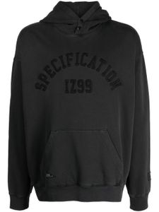 izzue hoodie en coton à slogan brodé - Gris