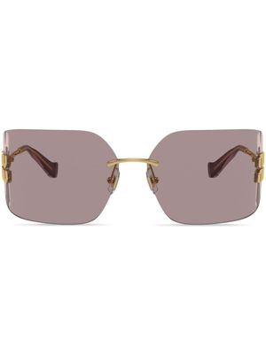 Miu Miu Eyewear lunettes de soleil Runway à design sans montures - Or