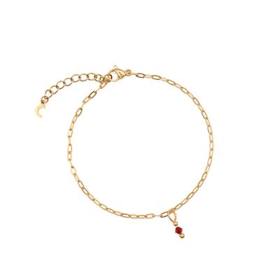 Minimalistische geboortesteen armband - Stainless steel - Goud