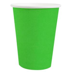 Santex feest/verjaardag bekertjes - 10x stuks - karton - felgroen - 270 ml