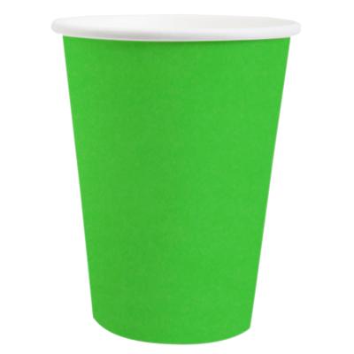 Santex feest/verjaardag bekertjes - 10x stuks - karton - felgroen - 270 ml