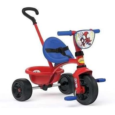 Smoby - Be Fun Driewieler - Spidey - Schaalbaar van 15 maanden tot 3 jaar - Kinderstok verstelbaar in 3 standen - Veiligheidsgordel