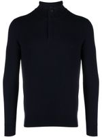 Zegna half-zip cashmere jumper - Bleu