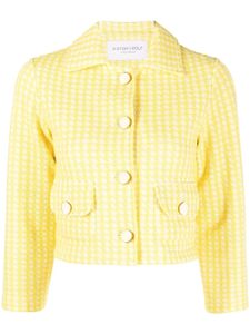 Viktor & Rolf veste crop à motif pied-de-poule - Jaune