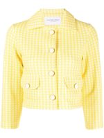 Viktor & Rolf veste crop à motif pied-de-poule - Jaune