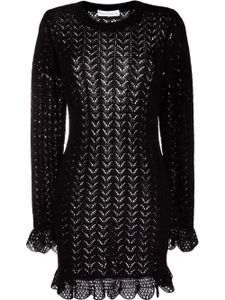 JW Anderson robe en maille à bords festonnés - Noir