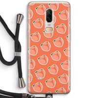 Just peachy: OnePlus 6 Transparant Hoesje met koord