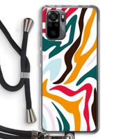 Colored Zebra: Xiaomi Redmi Note 10 Pro Transparant Hoesje met koord