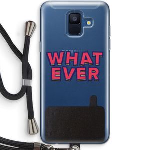Whatever: Samsung Galaxy A6 (2018) Transparant Hoesje met koord
