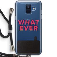 Whatever: Samsung Galaxy A6 (2018) Transparant Hoesje met koord