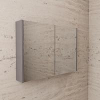 Spiegelkast BWS Riga 120 cm, 2 Deuren Leigrijs