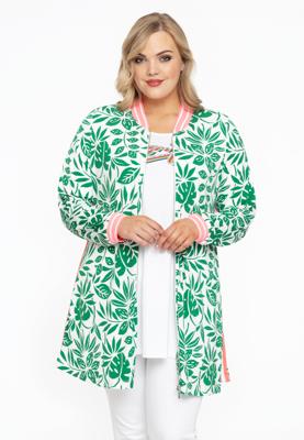 Yoek Cardi-jack wide bottom MYKONOS | Groen | Maat 50/52