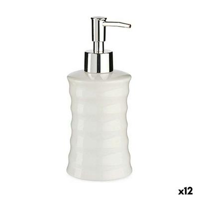 Zeepdispenser Berilo Wit Metaal Keramisch Golven 260 ml (12 Stuks)
