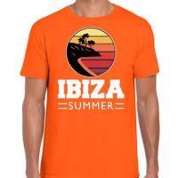 Ibiza zomer t-shirt / shirt Ibiza summer oranje voor heren