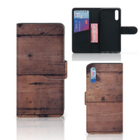 Huawei P20 Book Style Case Old Wood - thumbnail