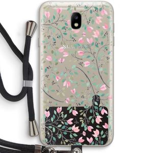 Sierlijke bloemen: Samsung Galaxy J7 (2017) Transparant Hoesje met koord