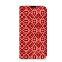 iPhone 13 Mini Hoesje met Magneet Batik Rood - thumbnail