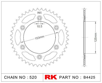 RK Chain wheel 520 48z steel silver