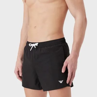 Armani Zwemshort met logo zwart