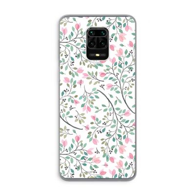 Sierlijke bloemen: Xiaomi Redmi Note 9 Pro Transparant Hoesje