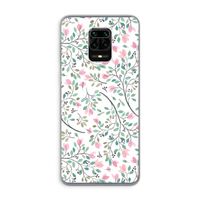 Sierlijke bloemen: Xiaomi Redmi Note 9 Pro Transparant Hoesje