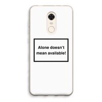 Alone: Xiaomi Redmi 5 Transparant Hoesje