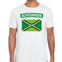 Achterhoeks t-shirt met vlag bedrukking wit voor heren 2XL  -