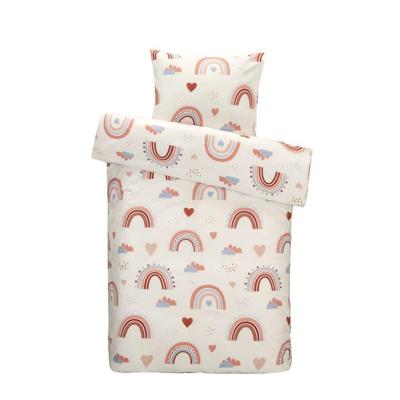 2e Halve Prijs Leen Bakker - Comfort Dekbedovertrek Evi - Multicolour - 140x200 Cm - Katoen - Beige#Multikleur